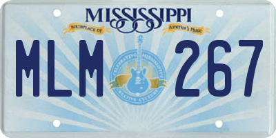 MS license plate MLM267
