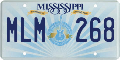 MS license plate MLM268