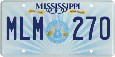 MS license plate MLM270