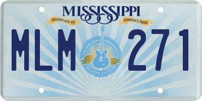 MS license plate MLM271
