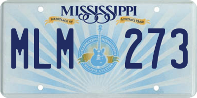MS license plate MLM273