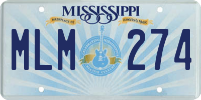 MS license plate MLM274