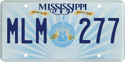 MS license plate MLM277