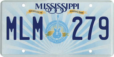 MS license plate MLM279