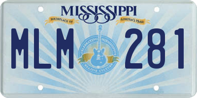 MS license plate MLM281