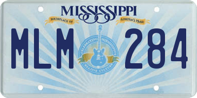 MS license plate MLM284
