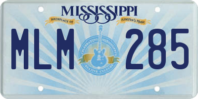 MS license plate MLM285