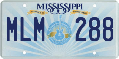 MS license plate MLM288