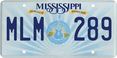 MS license plate MLM289