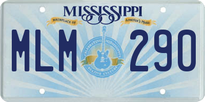 MS license plate MLM290