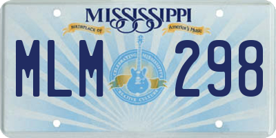 MS license plate MLM298