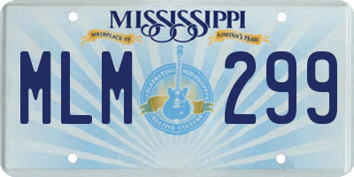 MS license plate MLM299