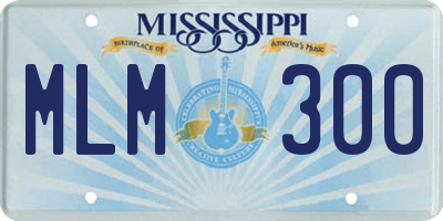 MS license plate MLM300