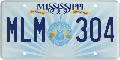 MS license plate MLM304