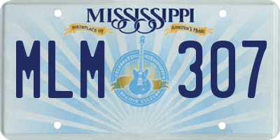 MS license plate MLM307