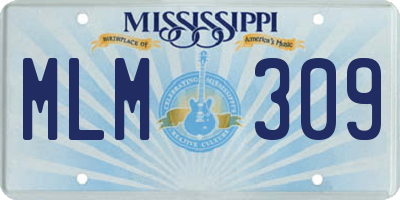 MS license plate MLM309