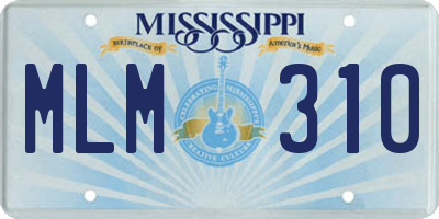 MS license plate MLM310