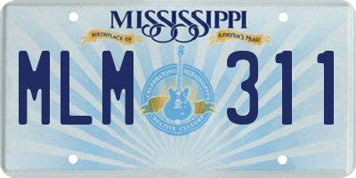 MS license plate MLM311