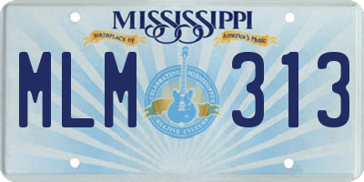 MS license plate MLM313