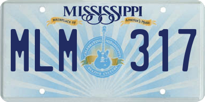 MS license plate MLM317