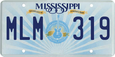 MS license plate MLM319