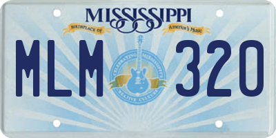 MS license plate MLM320