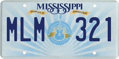 MS license plate MLM321