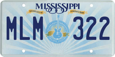 MS license plate MLM322