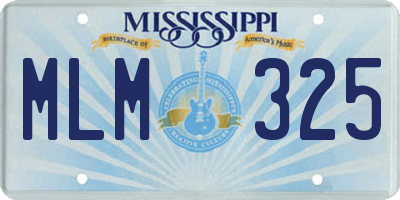 MS license plate MLM325