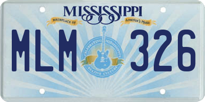 MS license plate MLM326