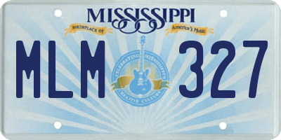 MS license plate MLM327