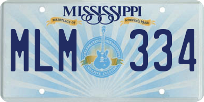 MS license plate MLM334