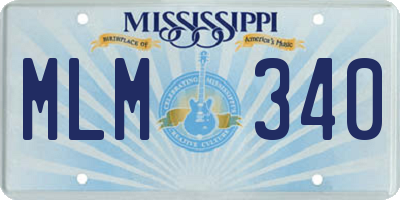 MS license plate MLM340