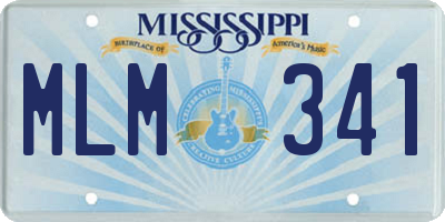 MS license plate MLM341