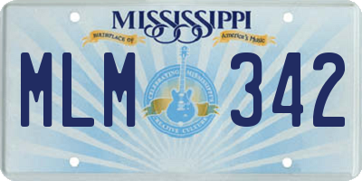 MS license plate MLM342