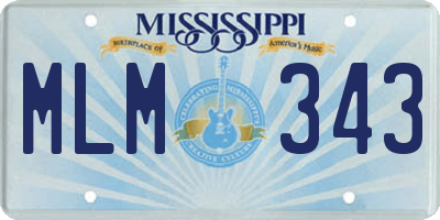 MS license plate MLM343