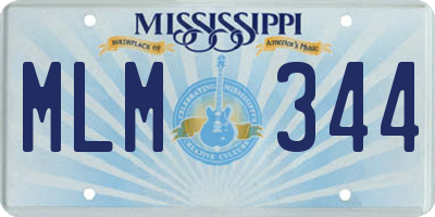 MS license plate MLM344