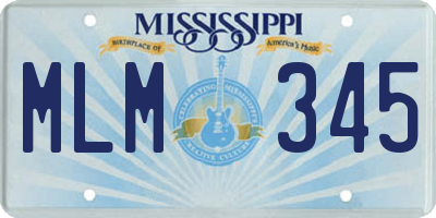 MS license plate MLM345