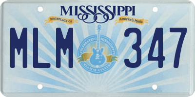 MS license plate MLM347