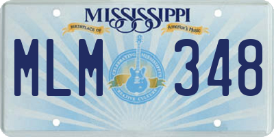 MS license plate MLM348