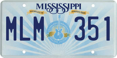 MS license plate MLM351