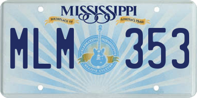 MS license plate MLM353