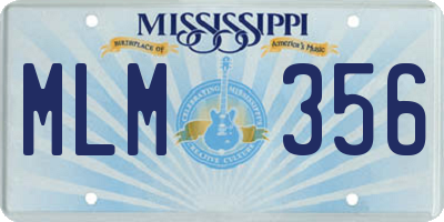MS license plate MLM356
