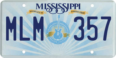 MS license plate MLM357