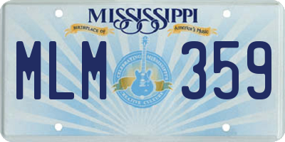 MS license plate MLM359