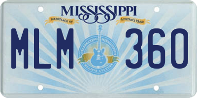 MS license plate MLM360