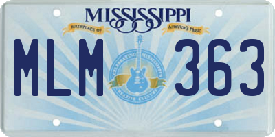 MS license plate MLM363