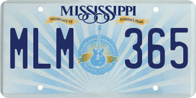 MS license plate MLM365