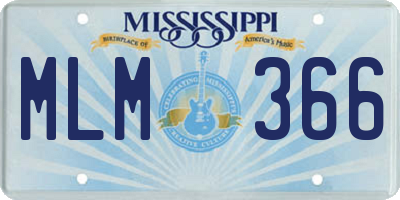 MS license plate MLM366
