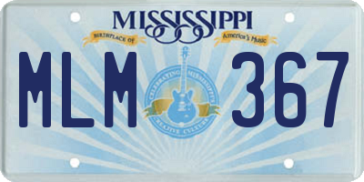 MS license plate MLM367